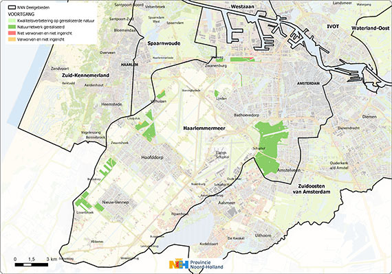 Schermafbeelding kaart deelgebied Haarlemmermeer