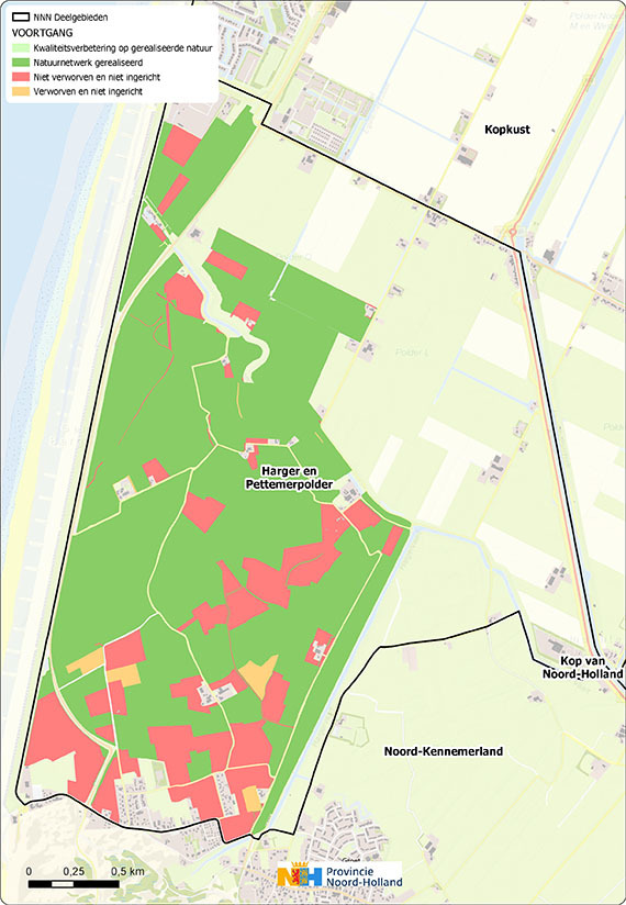 Schremafbeelding kaart deelgebied Harger- en Pettemerpolder