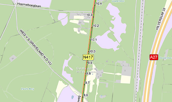 Kaart N417 Utrechtseweg