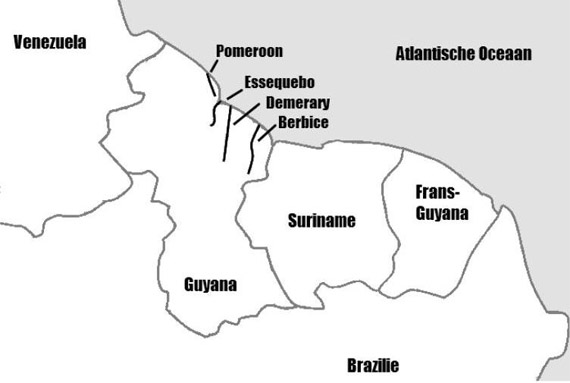 Guyana op de kaart