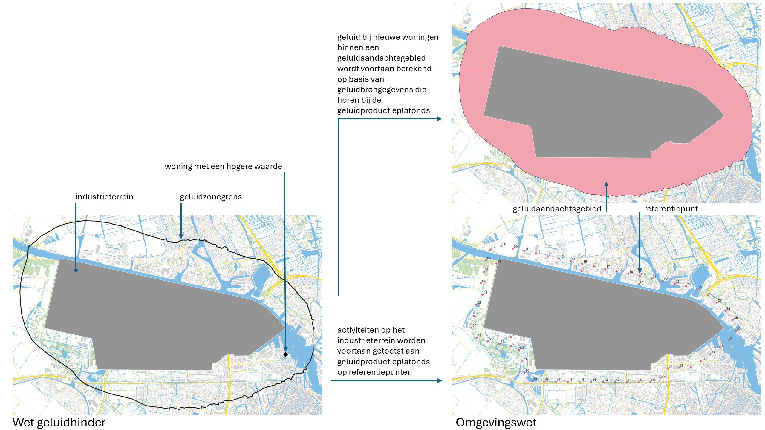 Illustratie Geluidproductieplafonds Westpoort