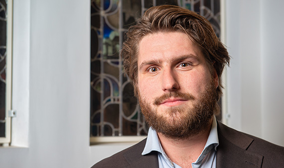 Portretfoto Statenlid Sijmen Mülder (D66), 2022