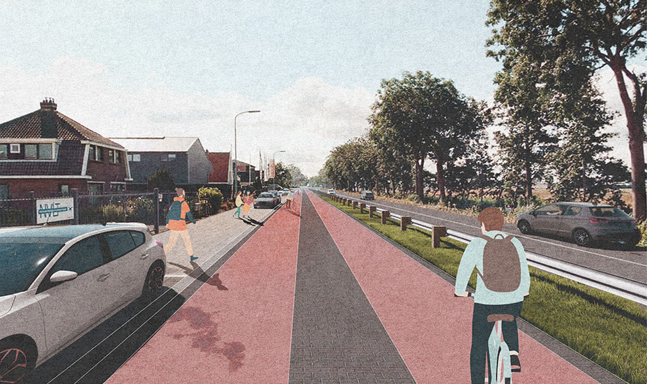 Doorfietsroute langs Schipholweg (N232) stap dichterbij