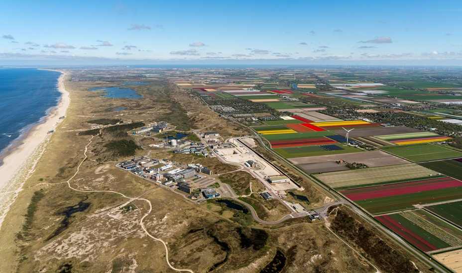 Luchtfoto van terrein NRG PALLAS.