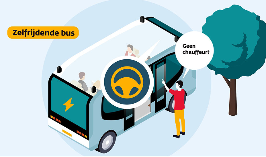 Onderzoek naar zelfrijdende bus tussen Hoofddorp en Schiphol Trade Park