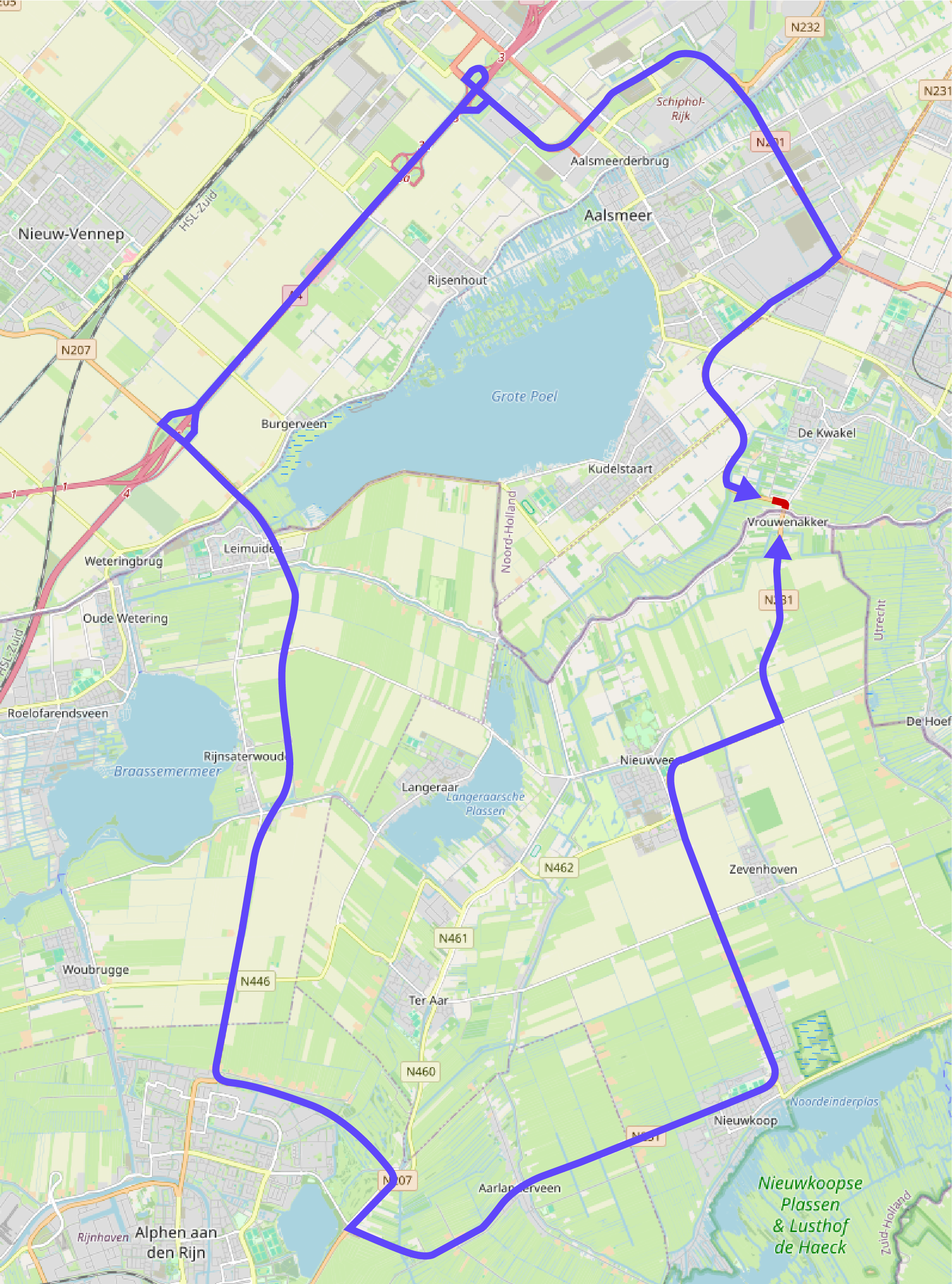 Omleiding autoverkeer Drechtdijk (N231) 11 op 12 december 2024