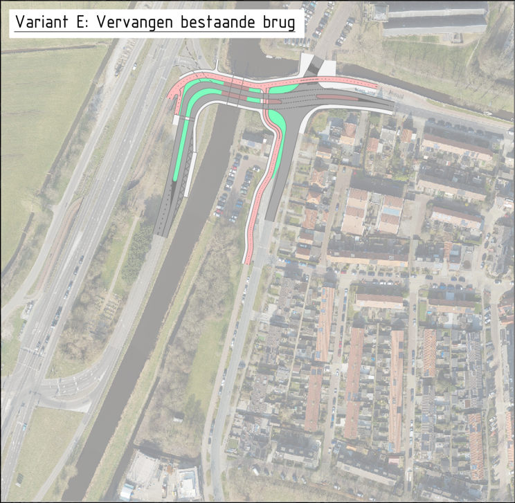 Kaart van variant E.