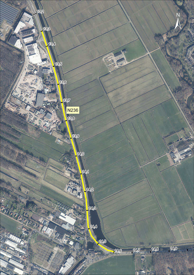 De werkzaamheden zijn op de N236 bij 's-Graveland