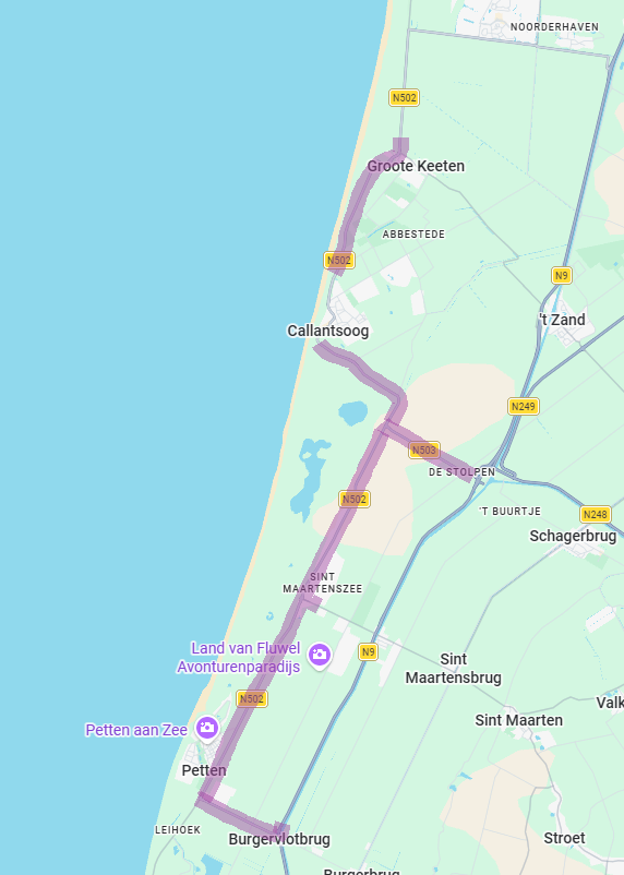 De provincie werkt aan het verbeteren van de verkeersveiligheid op de N502 tussen Burgervlotbrug en Groote Keeten en N503.