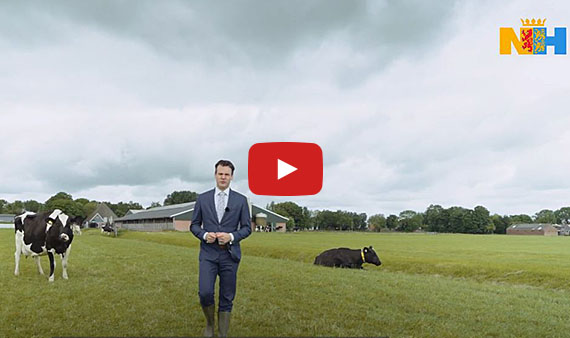 Videostill: Jelle Beemsterboer vertelt in weiland over de Noord-Hollandse voedselvisie. Klik op de afbeelding om de video op YouTube te bekijken.